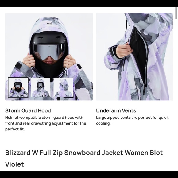 DOPE Blizzard W Full Zip Snowboard Jacket - M - Picture 5 of 13